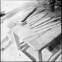 Economic life/Arts and crafts: table with tools