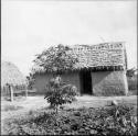Village, housing, house living: building with thatched roof