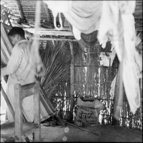 Village, housing, house living: inside of hut