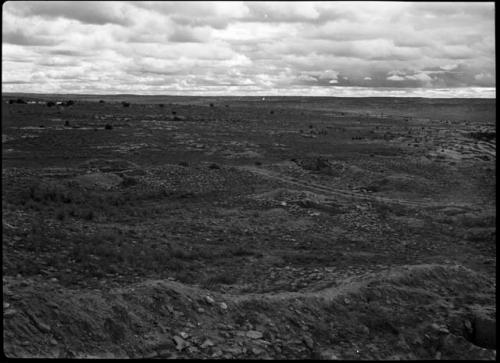 General view, Awatovi, looking NE towards camp, looking east