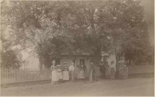 Turner family in front of house