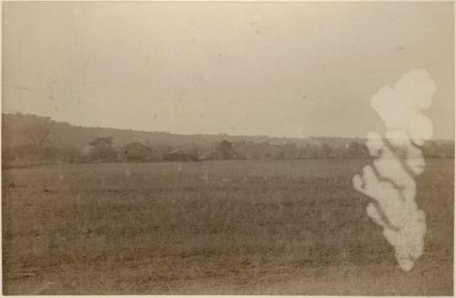 Field, with barn in background