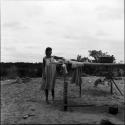 Activities and rest: woman at tall table