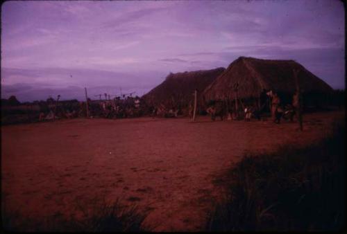 Village at sunset