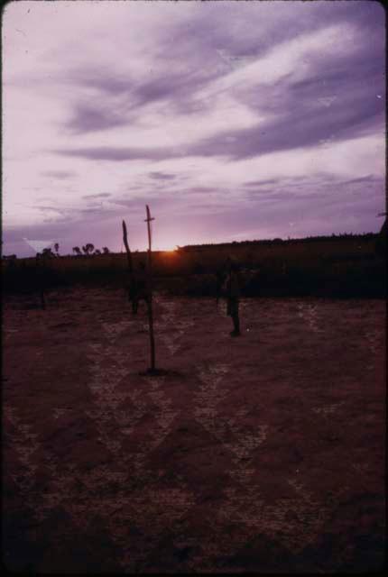 Village at sunset