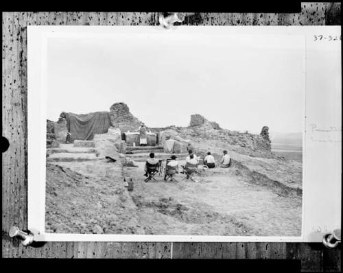 Mass conducted by Father Stoner in Church B; from left rear. (Slide negative - Wheeler)