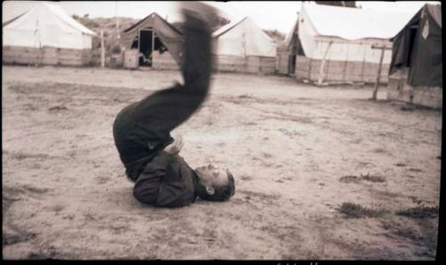 Watson Smith doing gymnastics