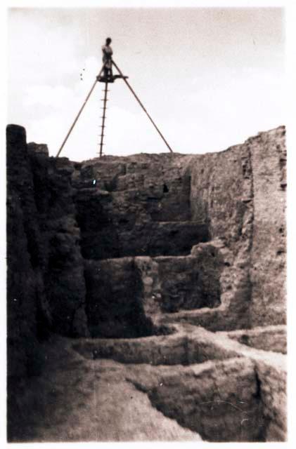 Deep cut, Western mound, one year after excavation