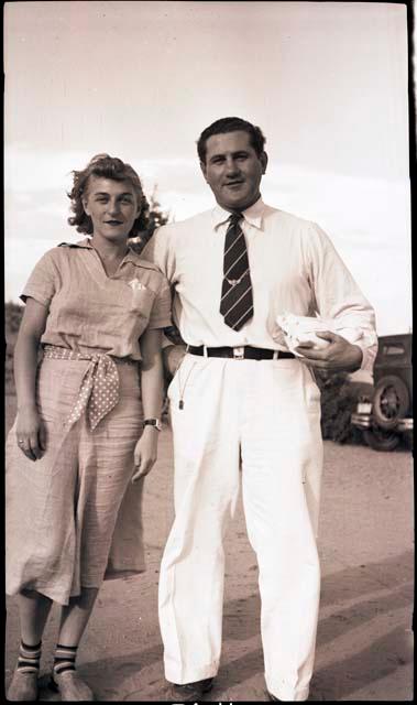 Dr. Mike Sesit, Indian Service doctor at Keams Canyon, with his wife