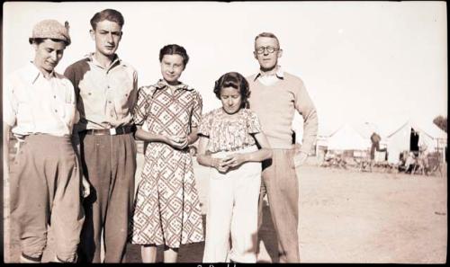 L-r, Mrs. J.E.S. (Eric) Thompson, John Rinaldo, Mrs. Thompson's sister, Paul Martin's sister, Eric Thompson