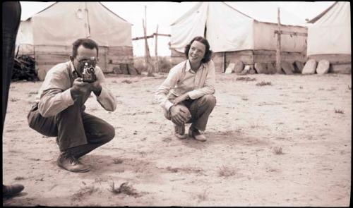 Dr. Ben Ragle photographing, Kitty Claflin