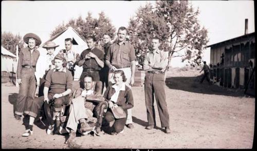 Emil Haury with staff and students of U. of Arizona, including Norm Gable, Harry Getty,  Arnold Withers