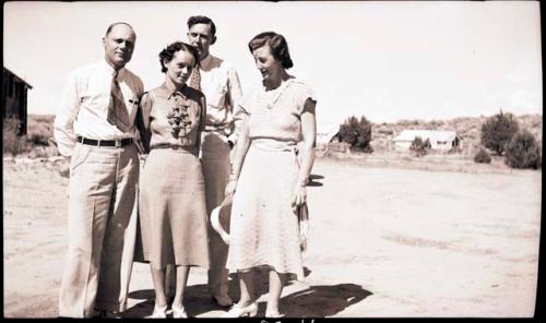 Seth Wilson, superintendent of Hopi Agency, Keams Canyon; Mrs. Wilson; Mr. Gardner, chief clerk; and Mrs. Gardner (l-r)