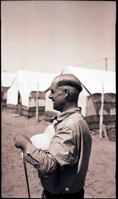 Al Lancaster with tonsure haircut