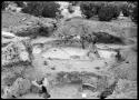 Site 4A, Room 24 from SW, showing relationship between holes of the entrance and the room itself.