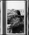 Site 4, D-shaped kiva, showing passageway.  Photo by Mrs. Fredereick (Gene) Hodge.  We have negative.