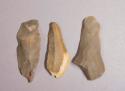 Flint blades; four with cortex; variously colored stone