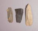 Flint blades; some with cortex; variously colored stone
