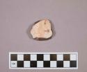 Flint endscraper with cortex; rose colored stone