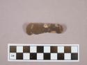 Flint endscraper on blade; brown colored stone