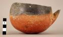 Small pottery bowl - Red Polished I Ware. Small pointed lug set below the rim