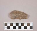 Flint endscraper on blade; brown colored stone