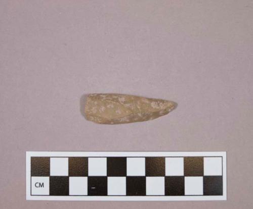 Flint blade; gray colored stone