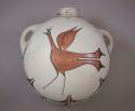Polychrome-on-white Canteen: animal and geometric motif