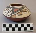 Ceramic polychrome Bowl:  geometric motif