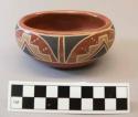 Polychrome bowl: terraced motif