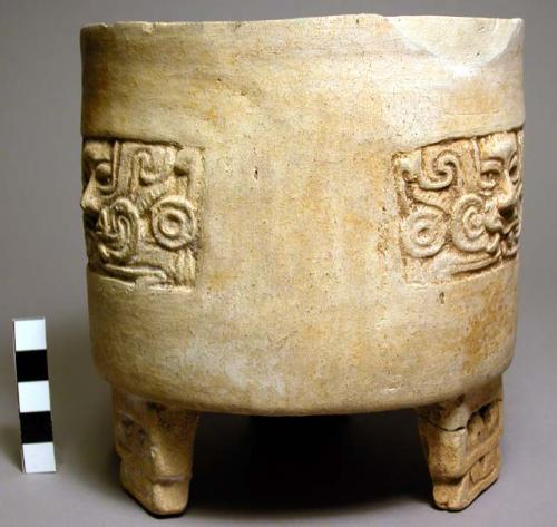 Jar with three perforated legs