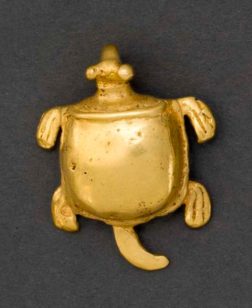 Gold turtle pendant