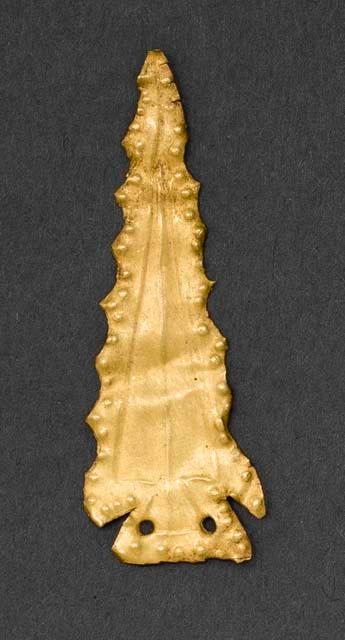 Gold ornament in shape of projectile point