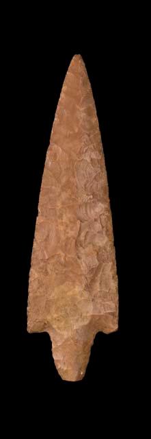 Stone arrowhead, highly finished