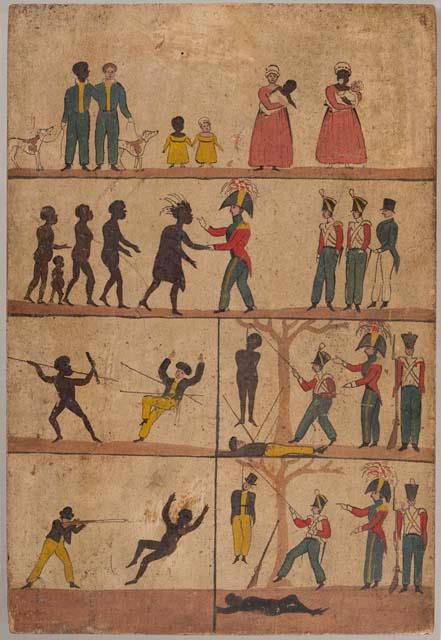 Painting, Gov. Arthur's Proclamation to the Tasmanian peoples, 1830