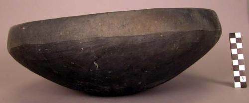 Ceramic blackware platter/bowl