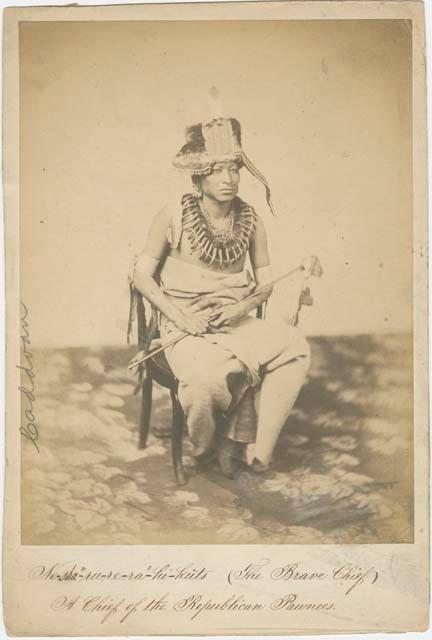 Portrait of Ne-sha-ru-re-ra-lu-luits; Caddoan Pawnee