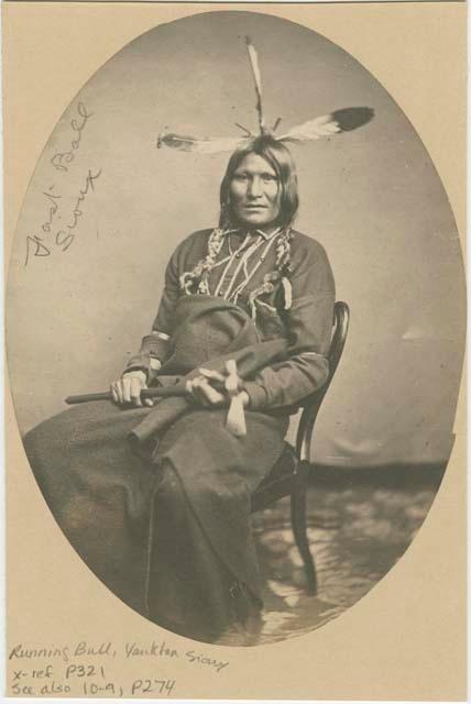 Portrait of Running Bull; Yankton Sioux