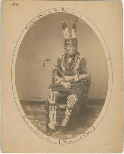 Portrait of Pi-ta-ne-sho-a-dw; Principal chief of the Paronees