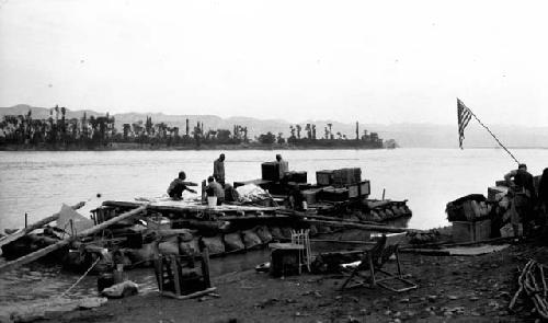 People loading boat