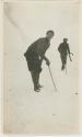 Arctic Voyage of Schooner Polar Bear - Dunbar Lockwood standing in snow