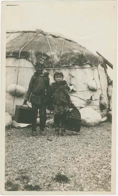 Arctic Voyage of Schooner Polar Bear - Two children