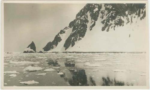 Arctic Voyage of Schooner Polar Bear - Shore ice broken off in East Cape