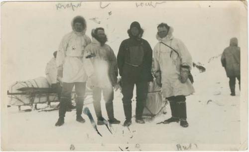 Arctic Voyage of Schooner Polar Bear - Eben Draper, Dunbar Lockwood, and two unknown men