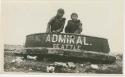 Arctic Voyage of Schooner Polar Bear - Two children behind partial boat