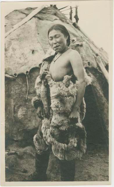 Arctic Voyage of Schooner Polar Bear - Woman in fur coat