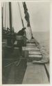 Arctic Voyage of Schooner Polar Bear - Crates on schooner deck