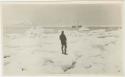Arctic Voyage of Schooner Polar Bear - Arctic landscape, man standing on ice