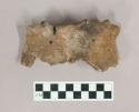 Ceramic, earthenware rim sherd with peaked castellations, and impressed and punctated exterior surface decoration