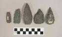 Chipped stone bifaces and projectile points